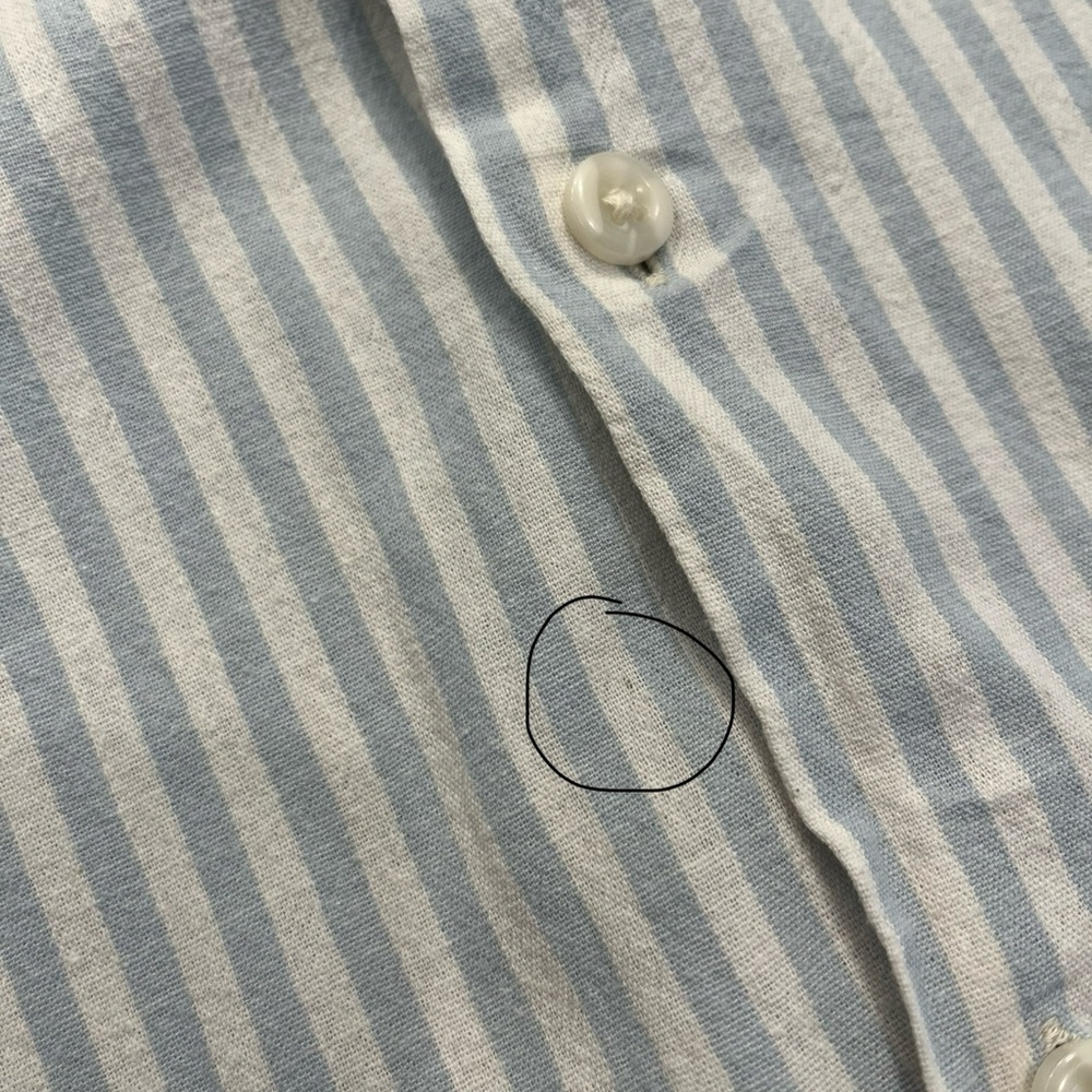 Jack&Jones Men's Button Up Striped Short Sleeve Shirt - Blue - Picture 5 of 9